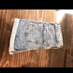 High waisted jean shorts